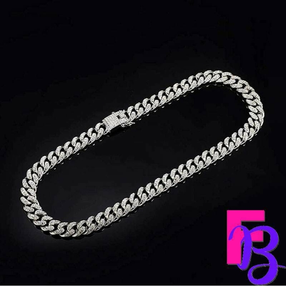 *NEW!* 13mm White Gold Iced Miami Cuban Chain - Picture 12 of 16